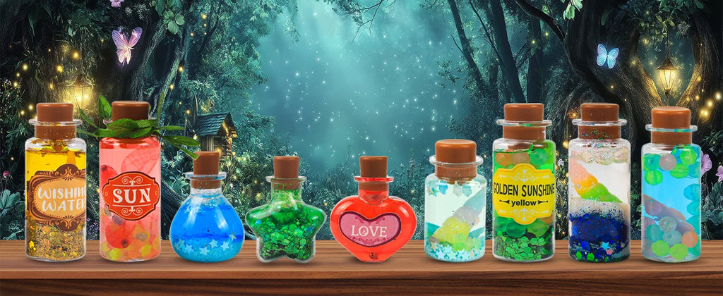 Halloween Witch Potion Kit for Kids, DIY Glowing Spell Potions Craft Set