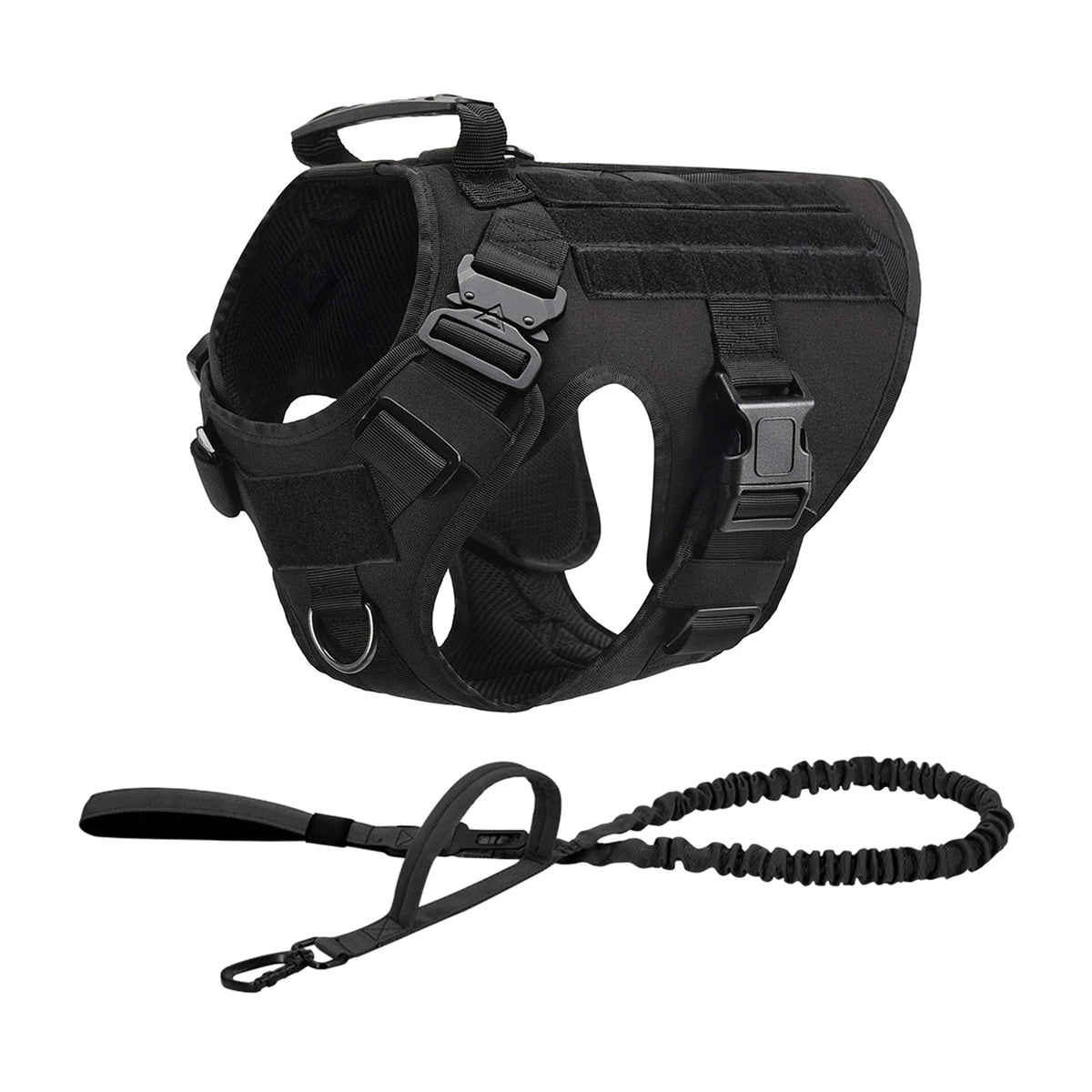 Tactical Dog Harness with MOLLE Pouches, No-Pull Training Vest for Medium and Large Dogs