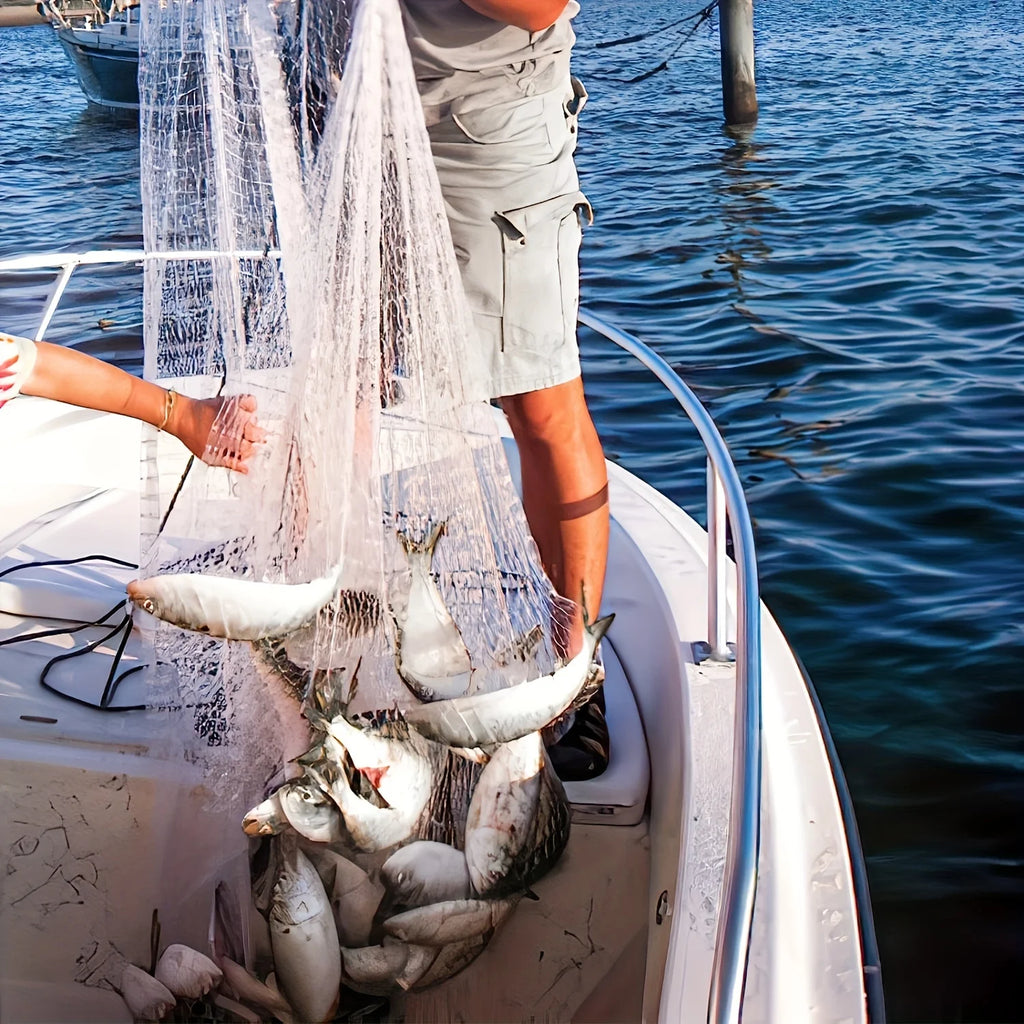 Durable and Sturdy Handmade Outdoor Fishing Tools, Suitable for Both Freshwater and Saltwater, American Style Fishing Nets, Christmas Gifts, Heavy-Duty Saltwater Fishing Nets, Bait Traps, Throwing Fishing, Freshwater Fly Fish