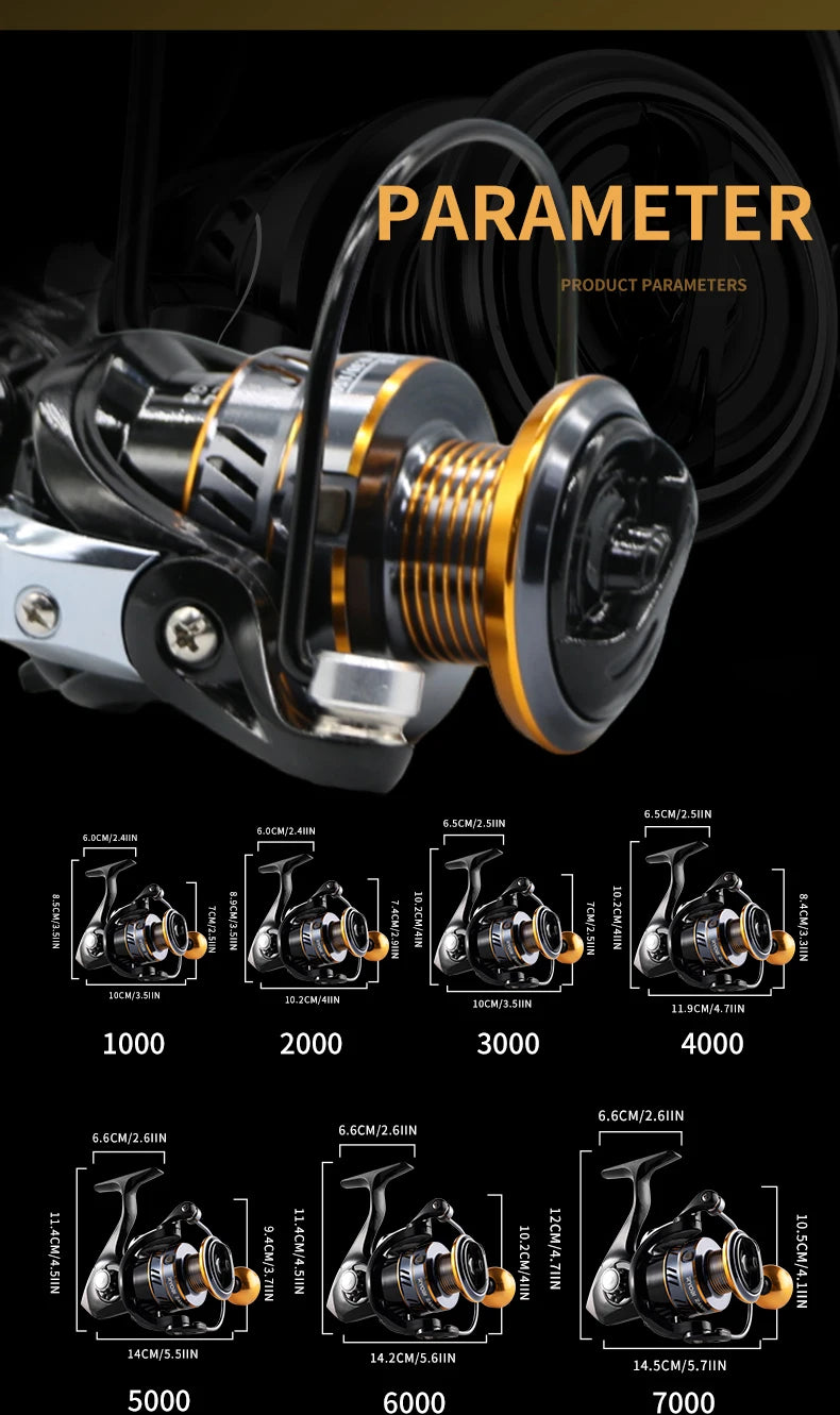NX Fishing Reel Spinning Reel Metal Reel Cup 10KG Max Drag Power Spinning Wheel High Speed Adapt to Any Water Body