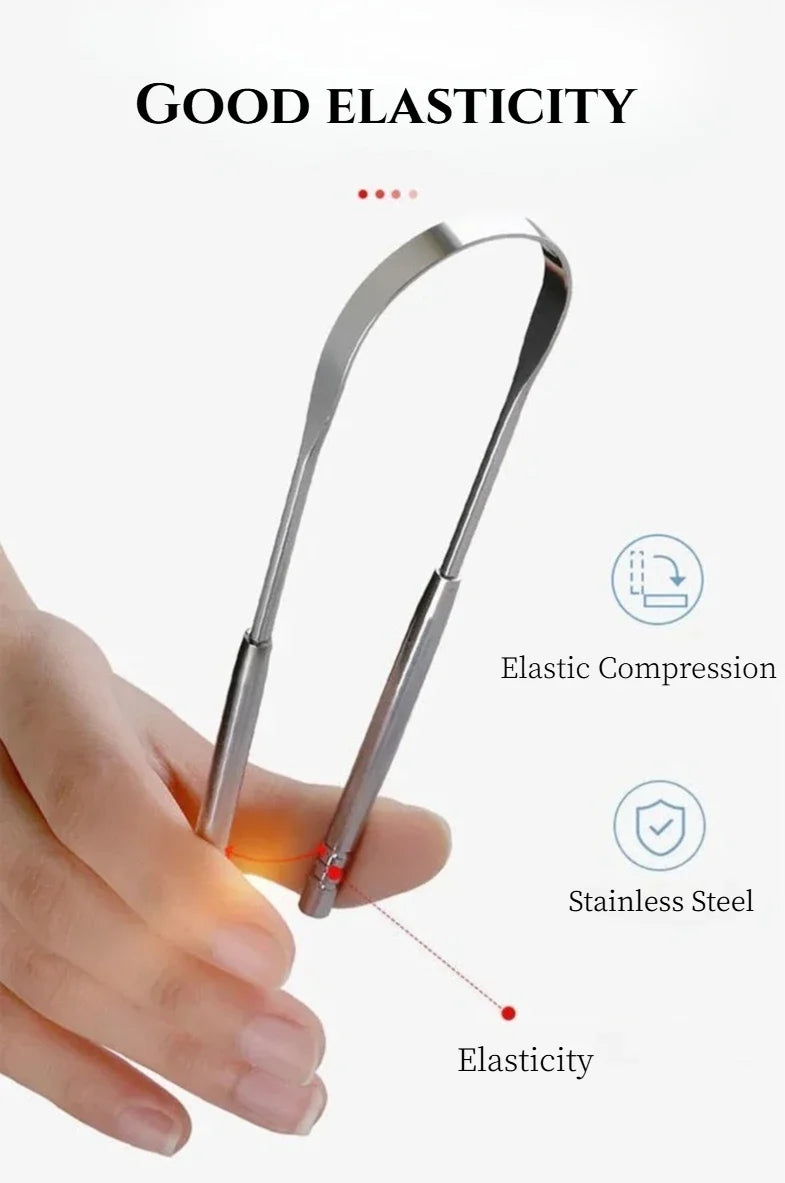 Premium 1pcs/3pcs Metal Tongue Scraper Cleaner for Adults & Kids Portable Stainless Steel Tongue Scrapers Brushes for Removing
