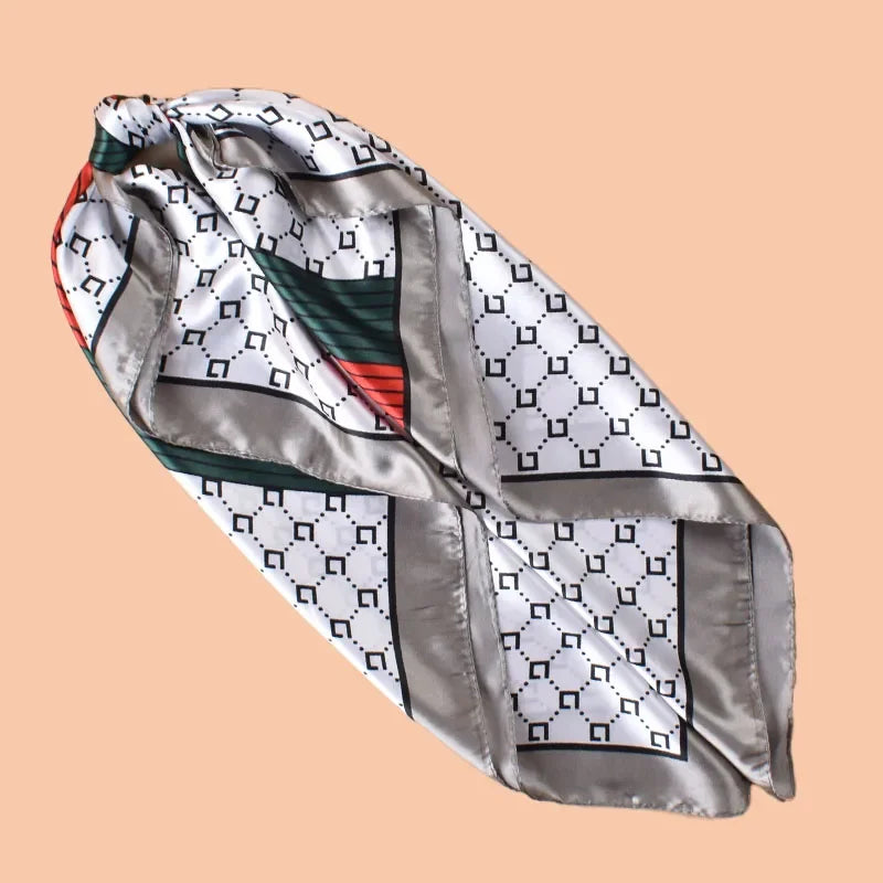 Women's Satin Square Scarf 35 inch, Multi-Use Headscarf, Hair Tie and Bag Accessory
