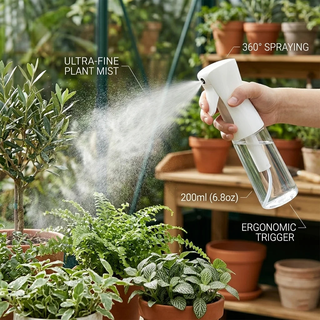 1pc Continuous Fine Mist Spray Bottle, Multi-Purpose Handheld Sprayer For Hair, Facial Toner, Alcohol, Plants, Home Cleaning