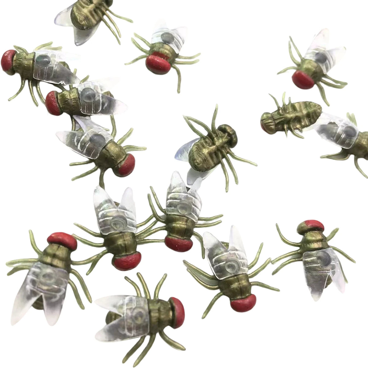 Halloween Fake Flies Prank Set, 100 Pcs Realistic Plastic Flies