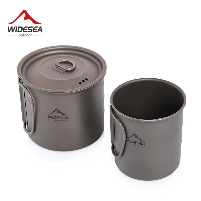 Widesea Titanium Camping Mug, Lightweight Outdoor Cup for Hiking and Backpacking