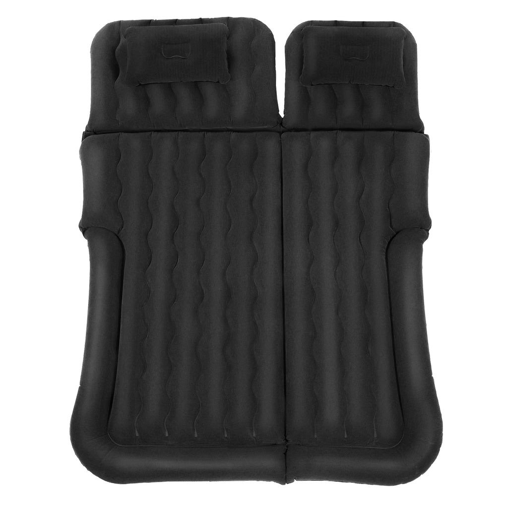 Inflatable Car Back Seat Air Mattress, Foldable Flocked Travel Bed with Pump