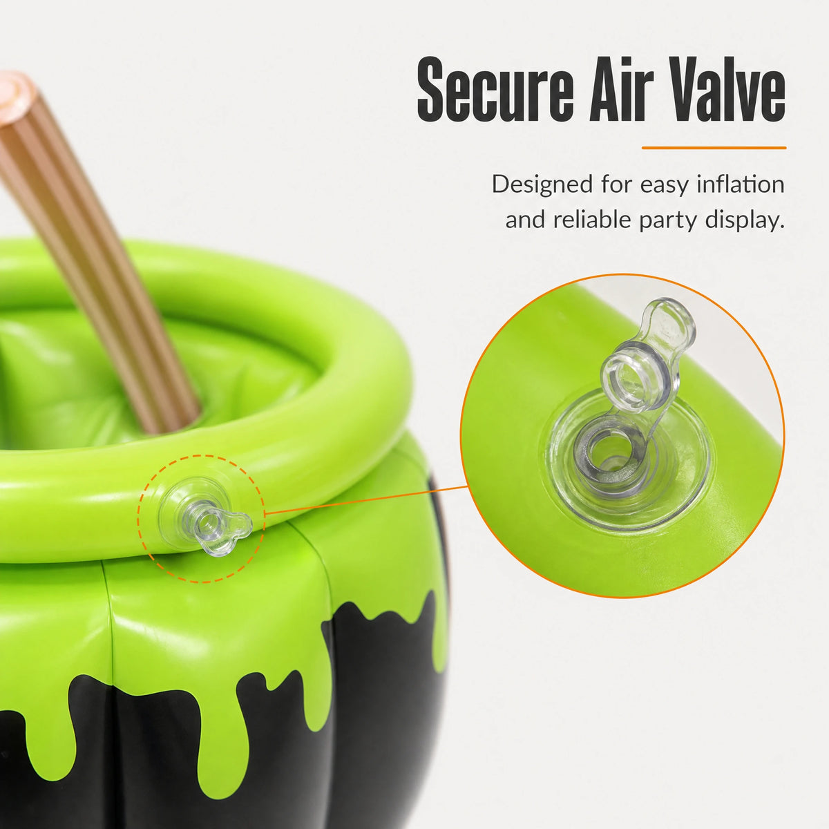 Halloween Inflatable Witch Cauldron Drink Cooler, Party Ice Bucket