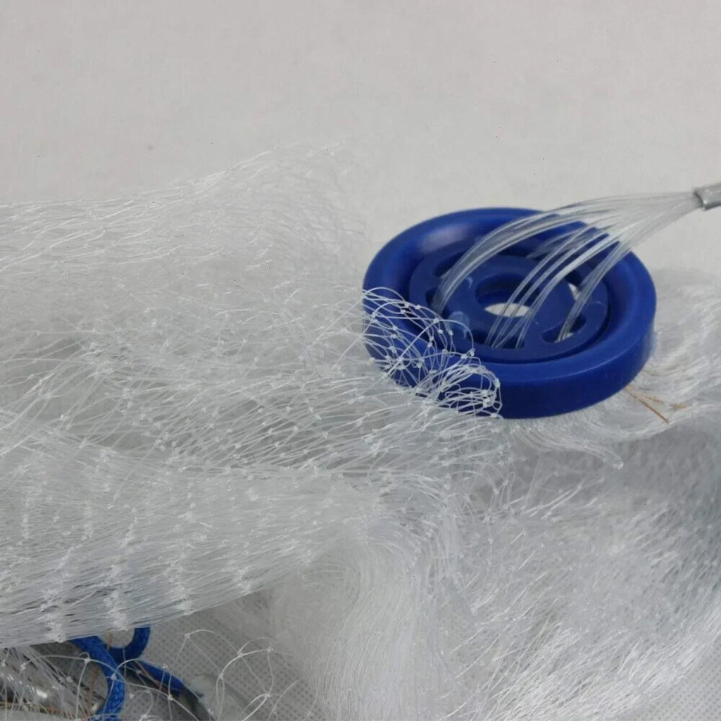 Fishing Cast Net, 10ft Diameter 3m, Anti-Tangle Mesh, Steel Sinkers for Fast Sinking, Seal Bottom Design, Ready to Use, Efficient Fish Catching Tool