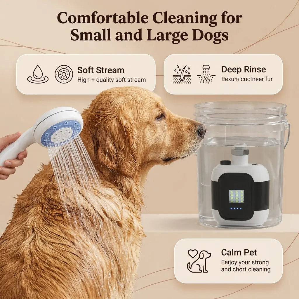USB Rechargeable Portable Electric Shower Pump for Camping Outdoor Pet Wash Garden Cleaning Dormitory - Essential Shower Utility Tool