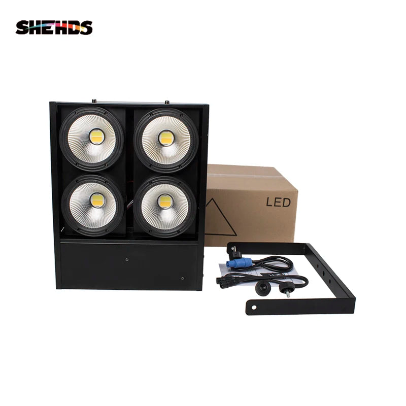 SHEHDS 4x100W 4 Eyes/200W 1Eye /2 Eyes LED Blinder Lights COB Cool And Warm White  For Dj Disco Party Stage