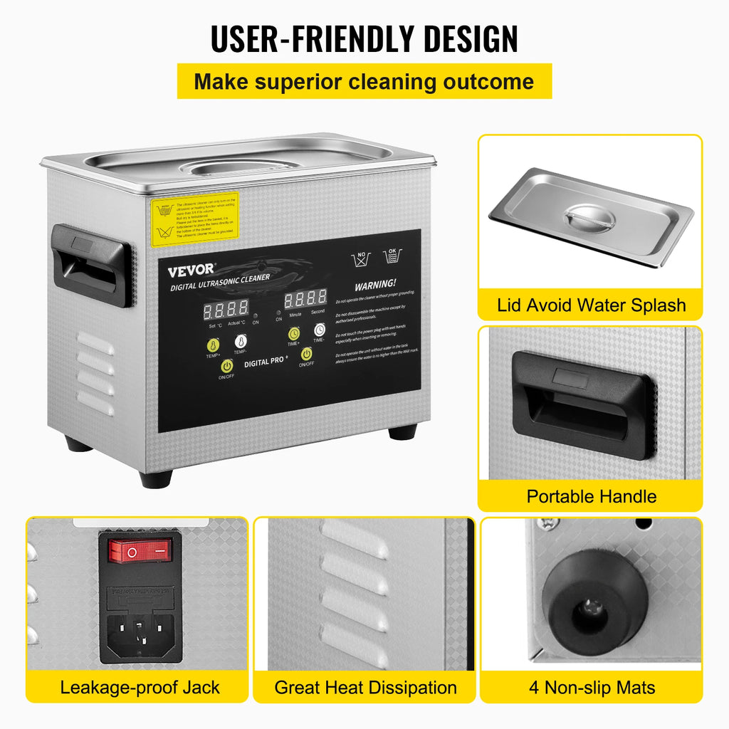 SucceBuy 2L 3L 6L 10L 15L Upgraded Ultrasonic Cleaner Lave-Dishes Portable Washing Machine Diswasher Ultrasound Home Appliances