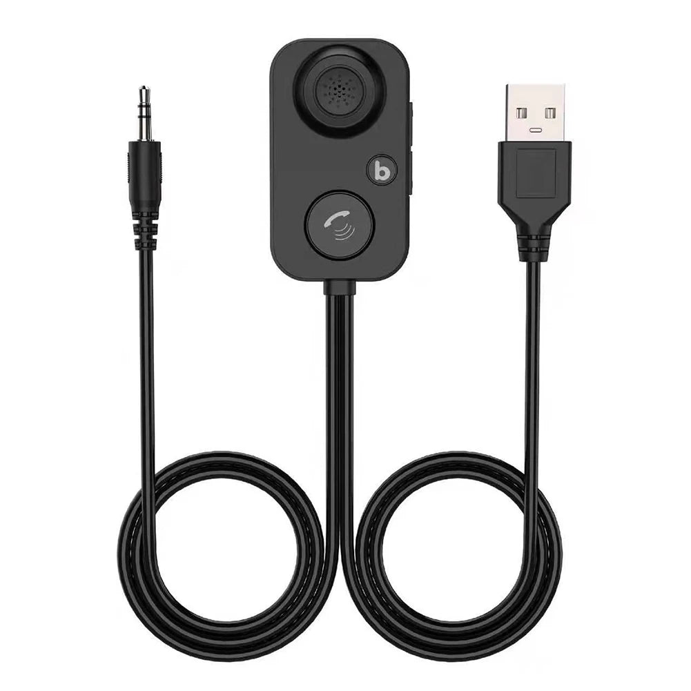 Wireless Car Adapter Bluetooth-Compatible USB AUX Auto Wireless Receiver Audio 3.5mm USB FM Modulator for Hands-Free Car Speaker