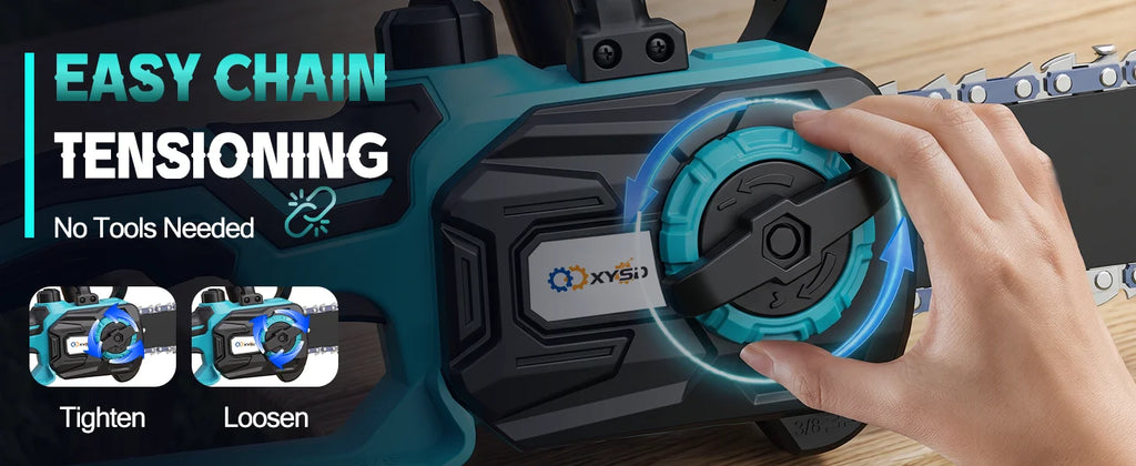 12 in Electric Chainsaw Cordless, 21v,2x4000mah Battery Handheld Chainsaw for Tree Trimming Electric Tree Trimmer Saw
