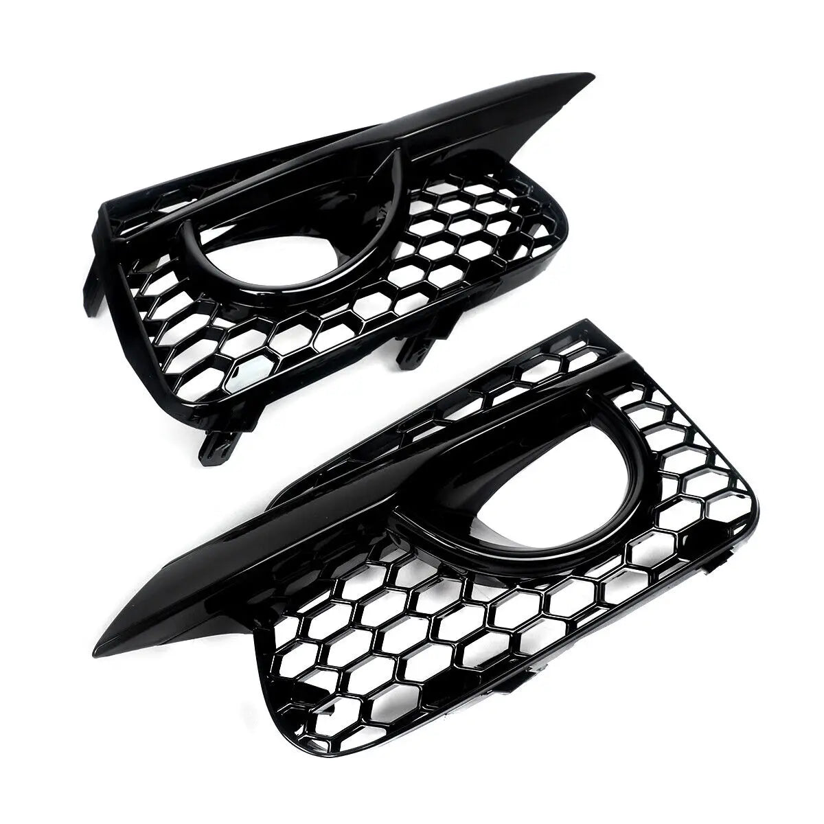 For 2014-2017 Infiniti Q50 Fog Light Grille Covers Honeycomb Style Gloss Black