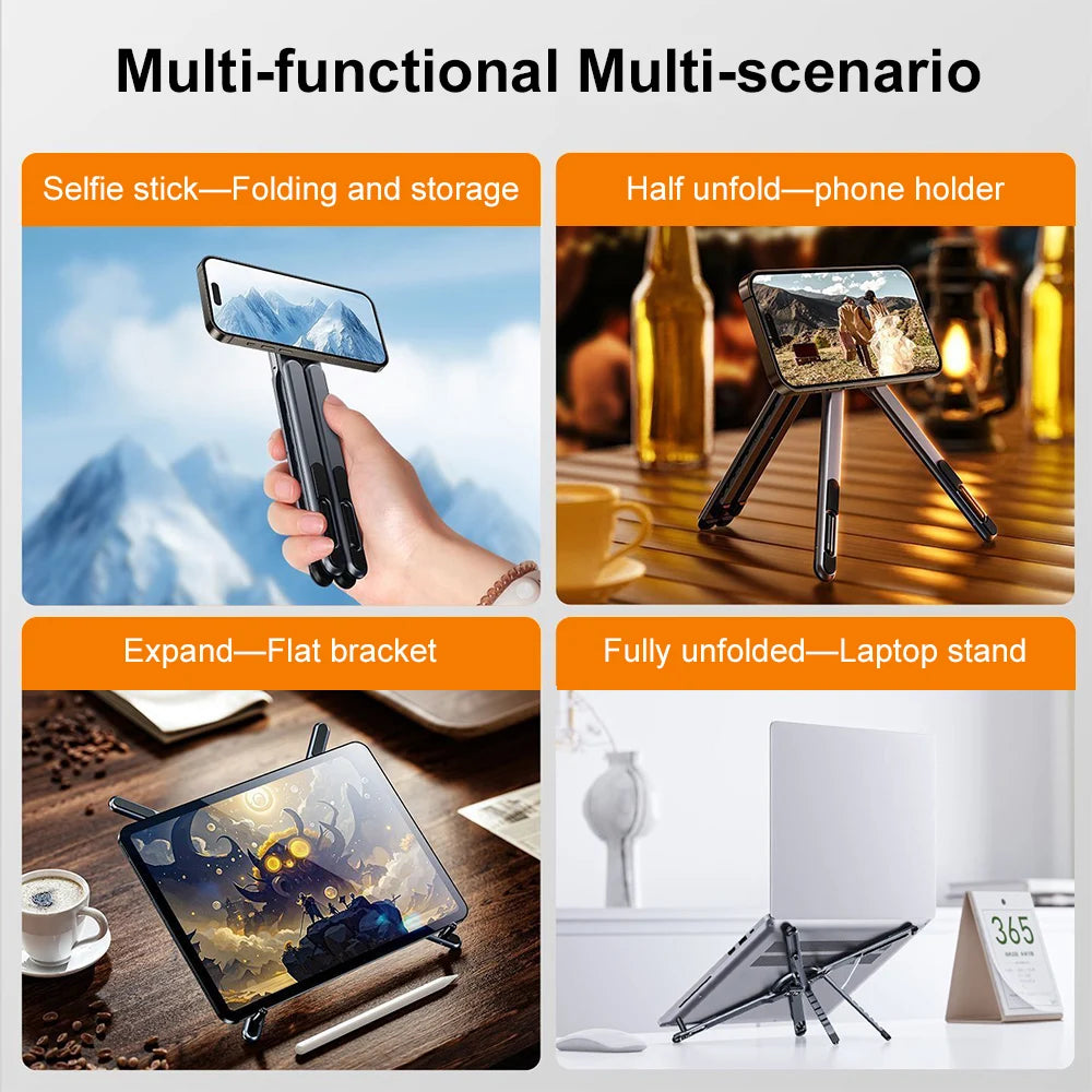 Magnetic Aluminum Laptop & Phone Stand