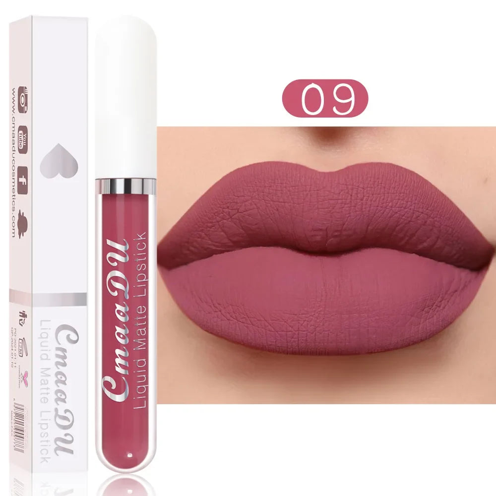 1/3pcs Matte Lipstick Set Liquid Waterproof Velvet Sexy Red Lip Gloss Kit Makeup Lasting Non-stick Cup Lip Tint Beauty Cosmetics