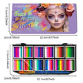 12 Colours Water-Soluble Rainbow Palette Children's Face Body Paint, Halloween Stage Makeup Body Paint Pigments Face Makeup