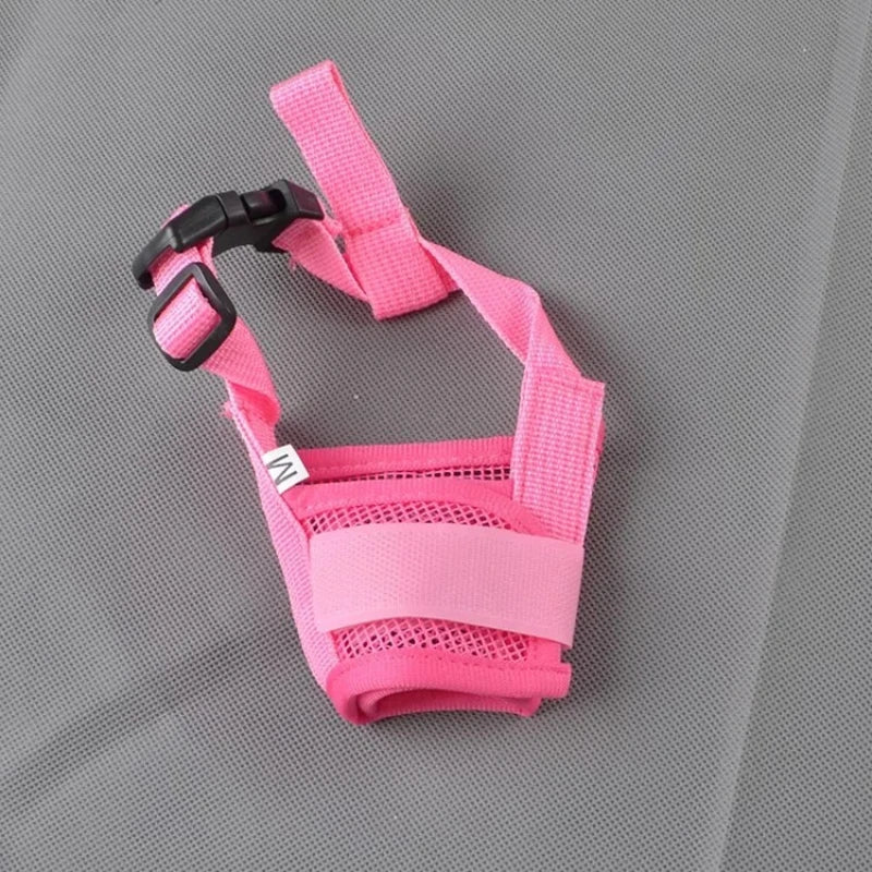 Adjustable Dog Muzzle with Breathable Mesh and Nylon Straps for Small to Large Dogs