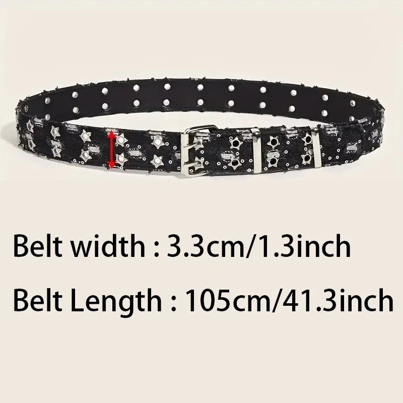 Y2K Star Hollow Punk Belt