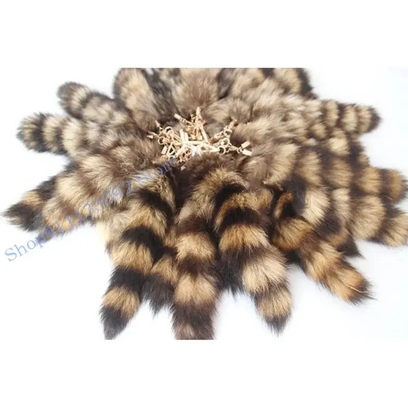 Fluffy Faux Fur Tail Keychain, 25cm Bag Charm for Backpacks and Keys