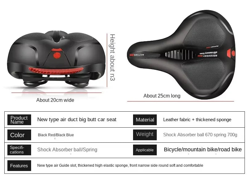 Breathable Hollow Bike Saddle with Shock Absorption