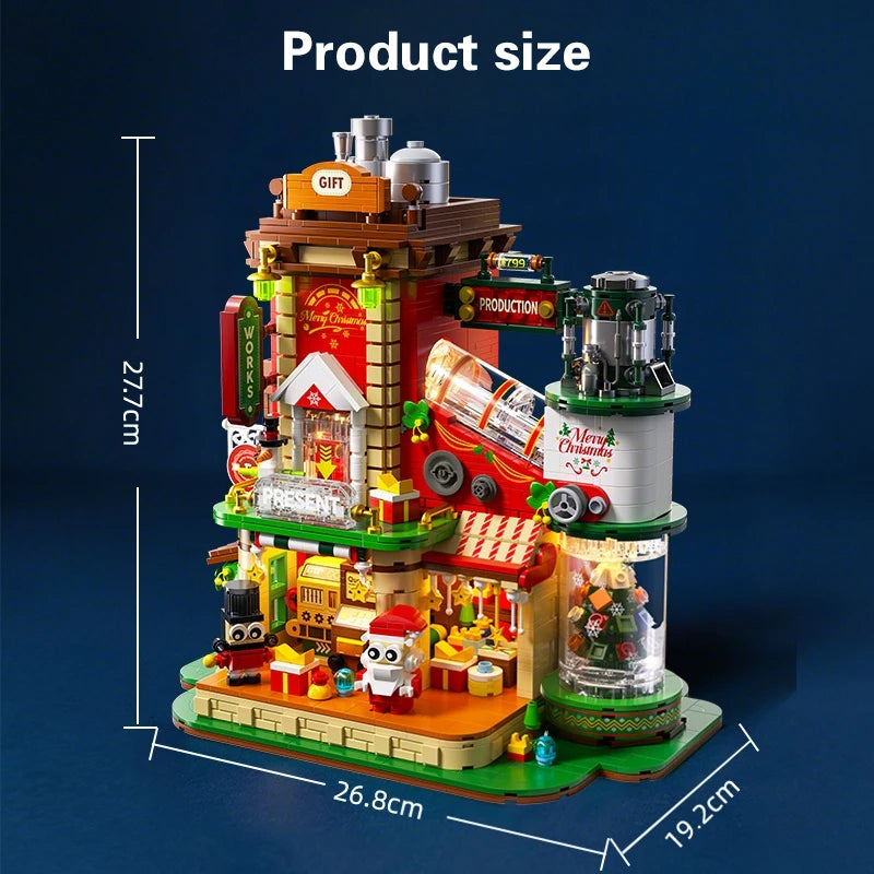 KAVOWORLD Christmas Present Factory House Building Blocks Set 2782PCS DIY Assembly Bricks Toy for Christmas Gift Home Decoration