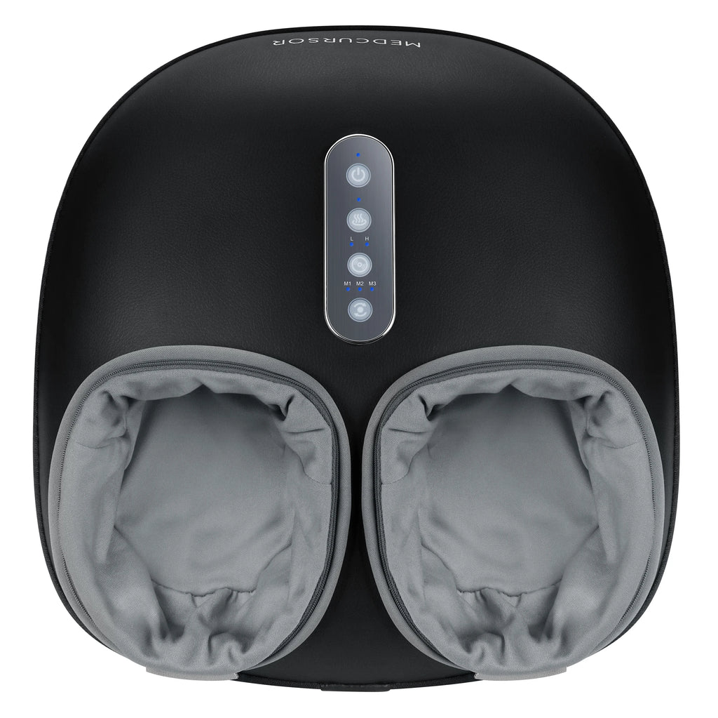 Medcursor Shiatsu Foot Massager Machine with Heat Roller Muscle Relaxation Pain Relief Electric Fully Wrapped Foot Massage