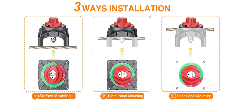 Heavy-Duty Battery Disconnect Switch, 12–48V