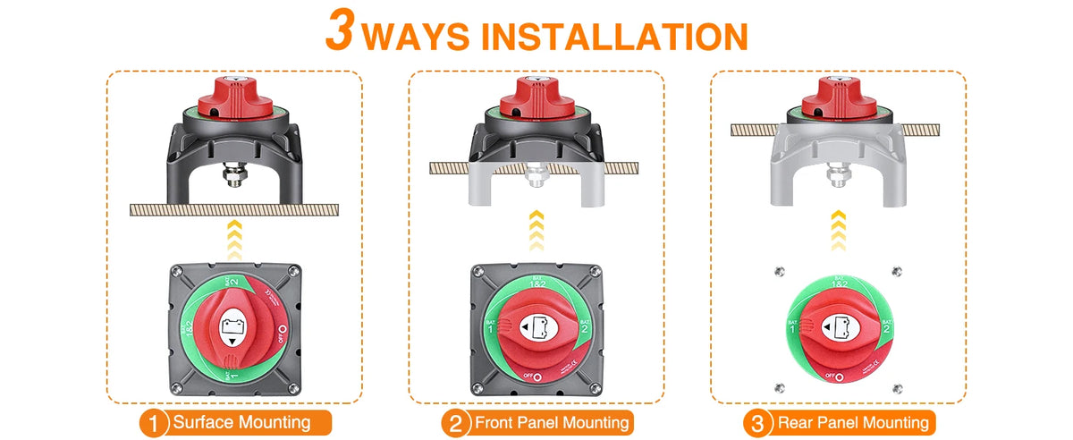 Heavy-Duty Battery Disconnect Switch, 12–48V