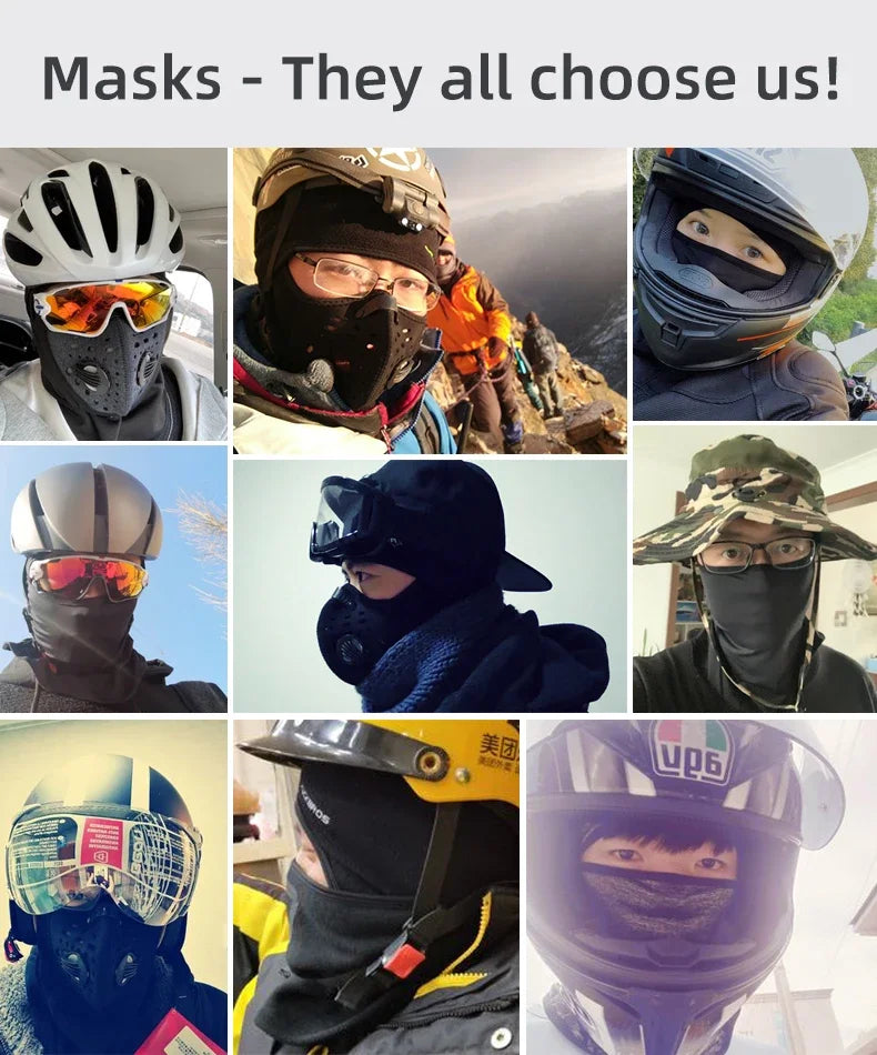Winter Balaclava Face Mask Scarf, Windproof Warm Mask for Cycling, Skiing, Fishing and Motorcycle Riding