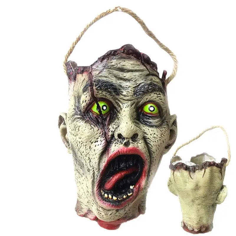 Halloween Skull Head Candy Bowl, Trick or Treat Candy Holder