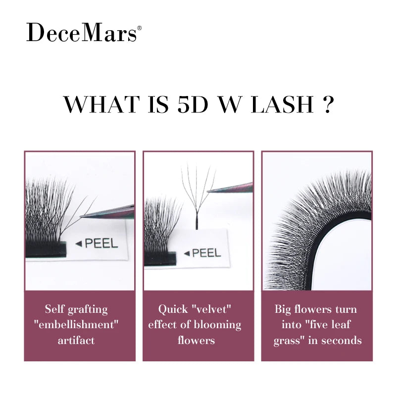 DeceMars 5D W-Shape Eyelash Extensions Tray
