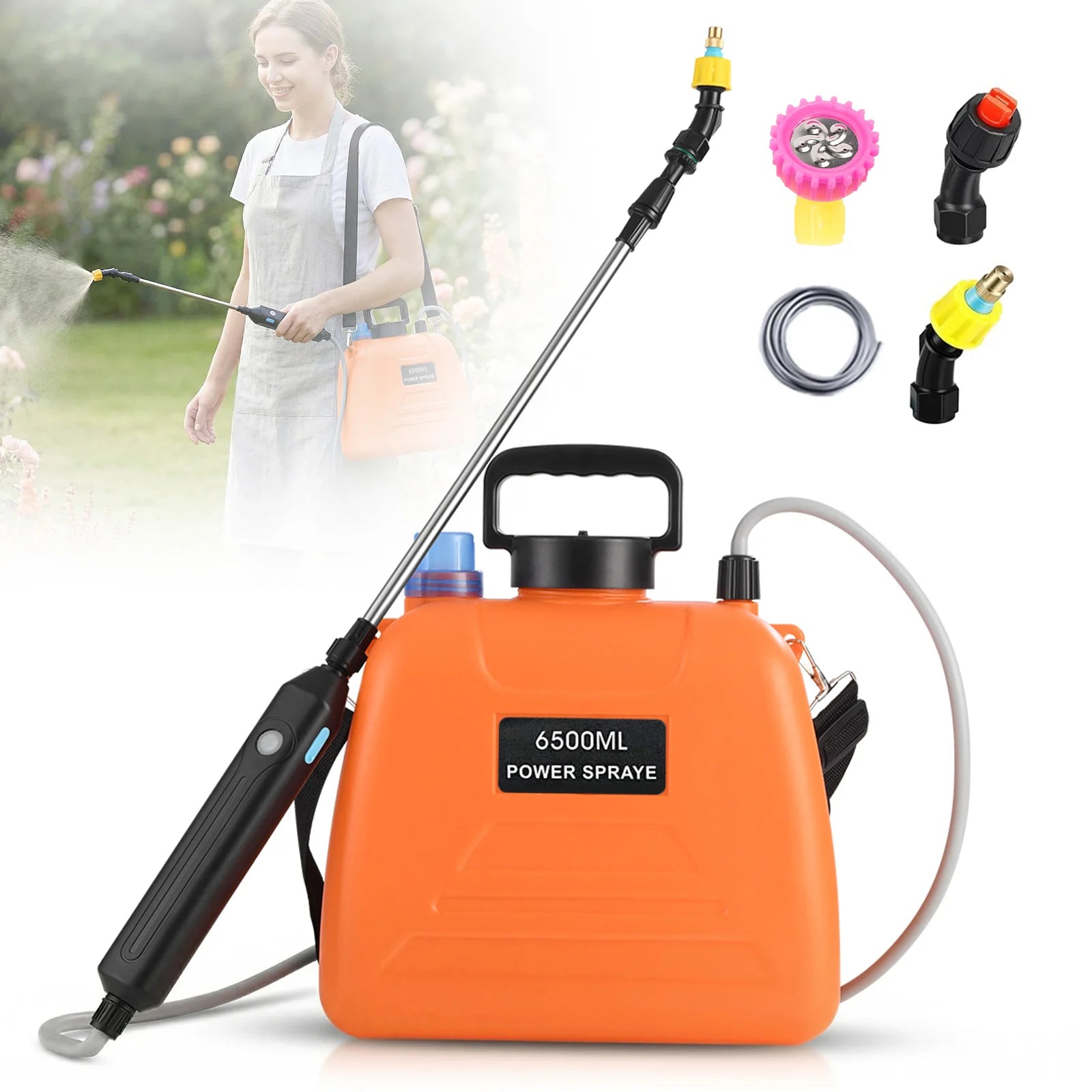 Shoulder Style Electric Sprayer 8L Watering Can With Spray Gun Automatic Garden Plant Mister USB Rechargeable Irrigation Tool