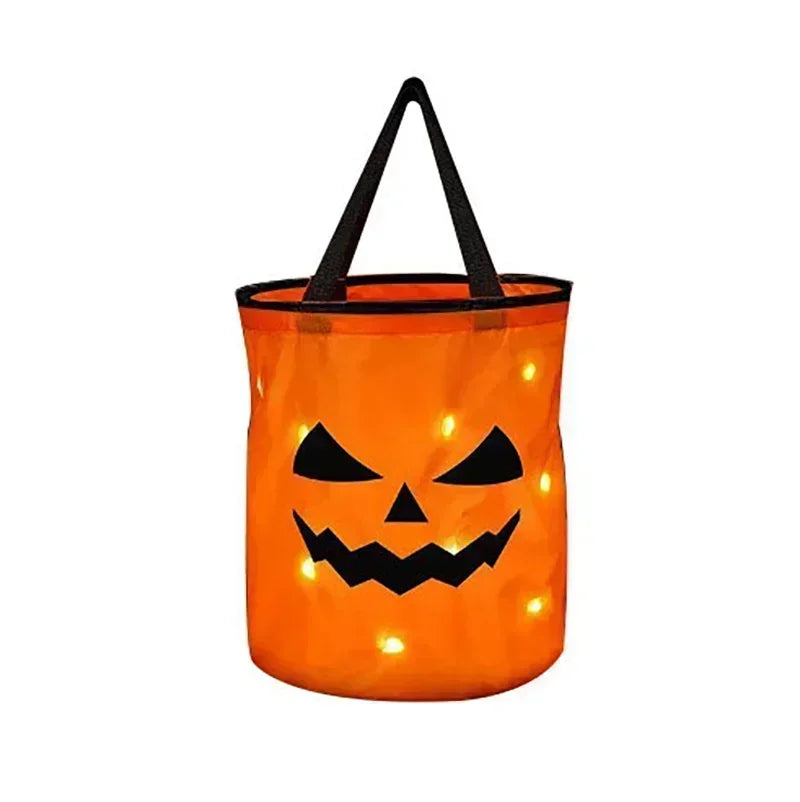 Halloween LED Light-Up Pumpkin Candy Bag