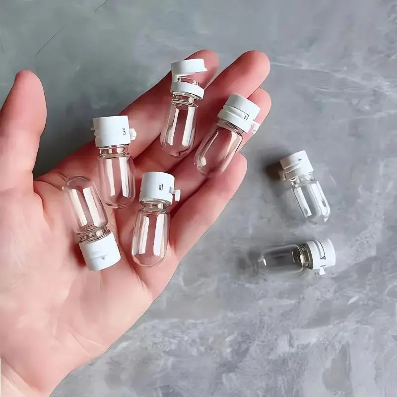 10-Pack Clear Leak-Proof Travel Bottles with Flip-Top, Refillable Lotion and Toner Containers