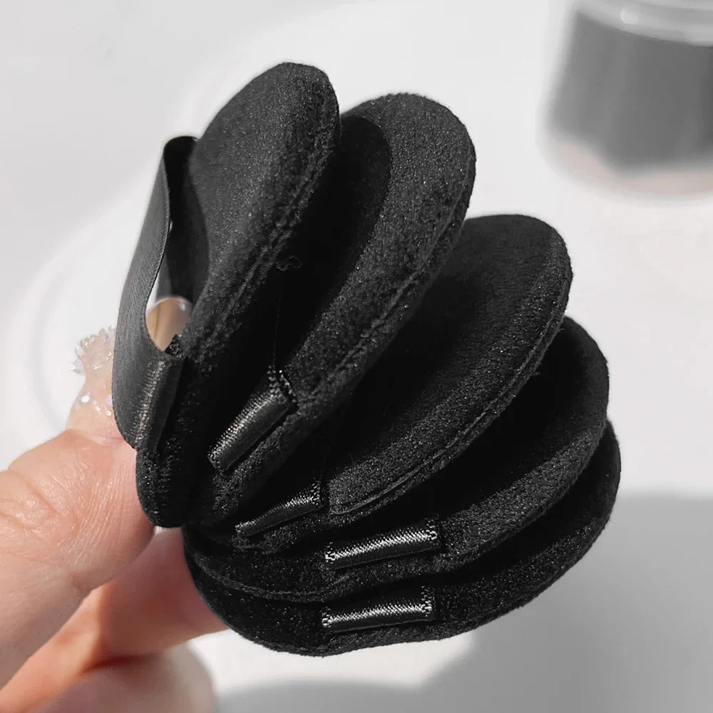 1/20pcs Black Velvet Cosmetic Puff with Box Loose Setting Powder Puffs BB Cream Foundation Powder Pad Beauty Makeup Tools