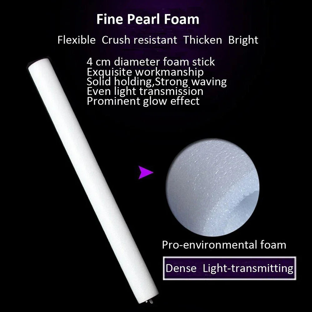 Glow Sticks Bulk 102Pack LED Light Up Foam Sticks 3 Modes Color Flashing,Glow Party Supplies for Wedding Birthday Concert