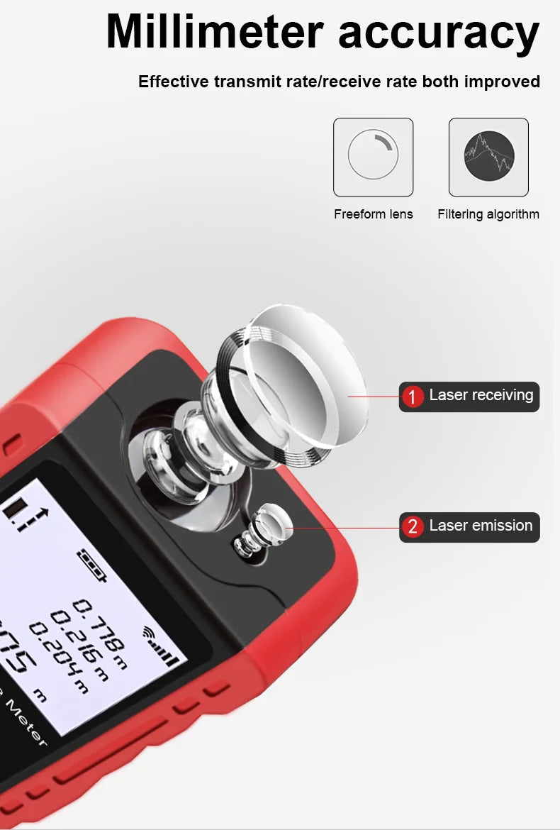 NF-271 Laser Rangefinder 40M 80M Laser Distance Meter Laser Tape Measure Accurate Distance Meter Measuring Device Tools