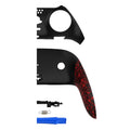 eXtremeRate Top Bottom Decorative Trim Shell, Custom DIY Replacement Front Back Clip Shell for ps5 Edge Controller - Black