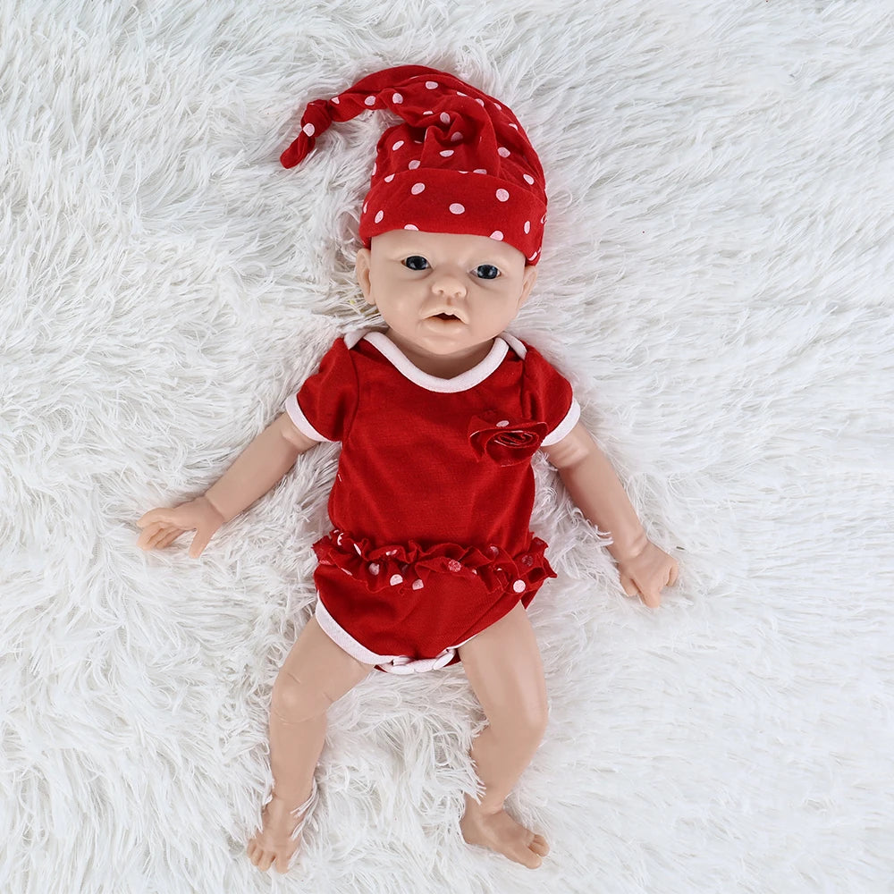 Unpainted Full Body Silicone Reborn Baby Dolls Lifelike Newborn Doll Baby DIY Blank Kit for Children Christmas Toys
