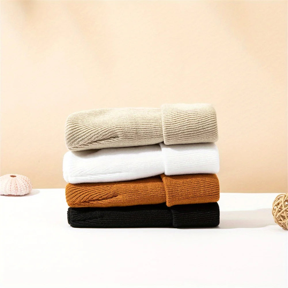 4pcs Baby Hat Knit Cuffed Beanie for Boys and Girls Winter Warm Knitted Beanie Hats for Skiing Outdoor