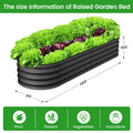 2-Pack Oval Galvanized Steel Raised Garden Bed Open Base Safety Edge Metal Planter Box Raised Beds for Vegetables Flowers Herbs