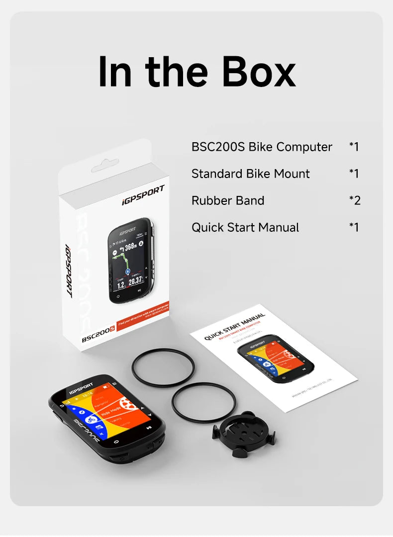 iGPSPORT BSC200S GPS Bike Computer Route Navigation Colorful Screen Wireless Bicycle Speedometer Cycling Odometer