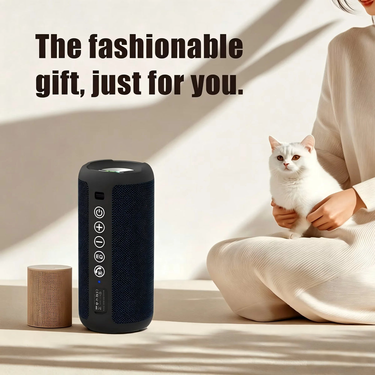 24W Portable Bluetooth Speaker, IPX7 Waterproof with LED Lights