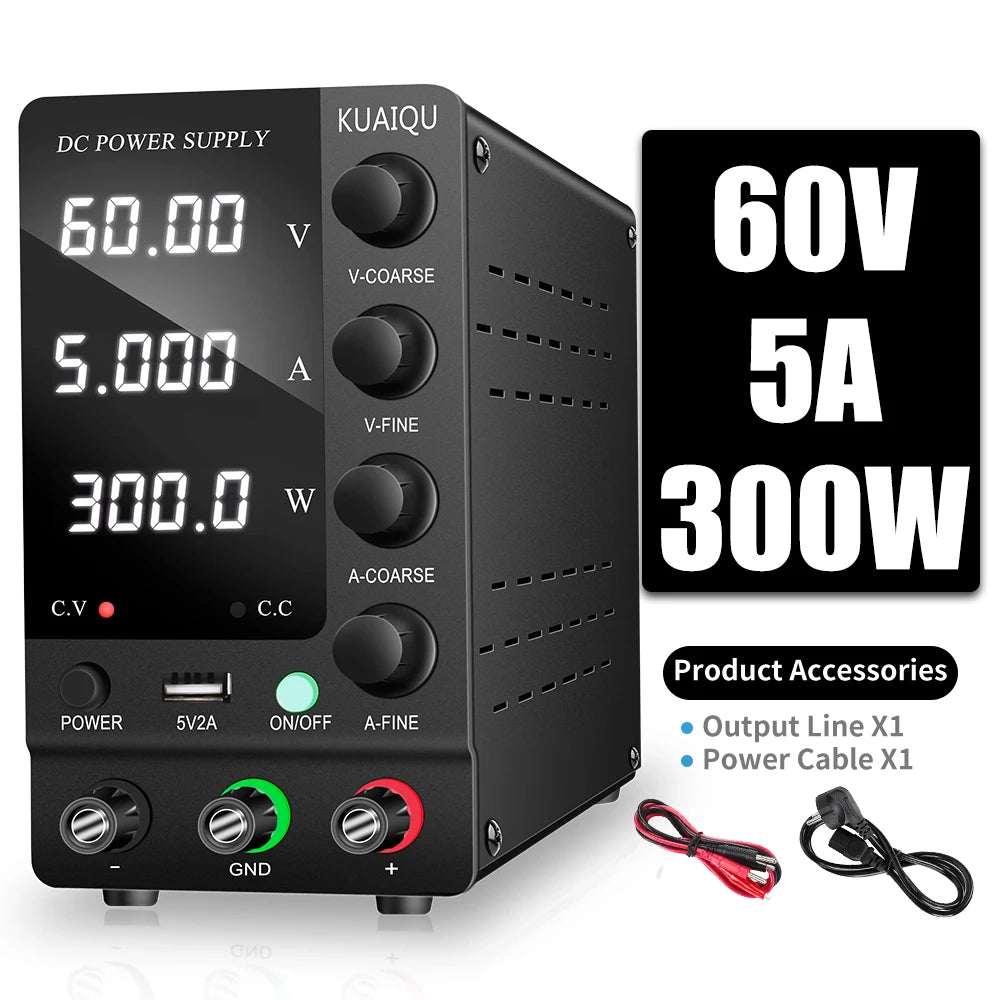 KUAIQU Adjustable DC Bench Power Supply