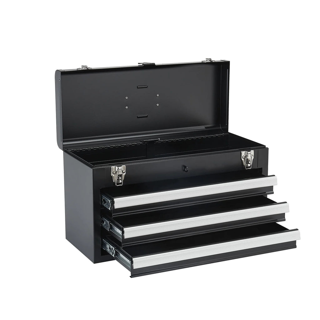 20-Inch 3-Drawer Metal Tool Box with EVA Liners
