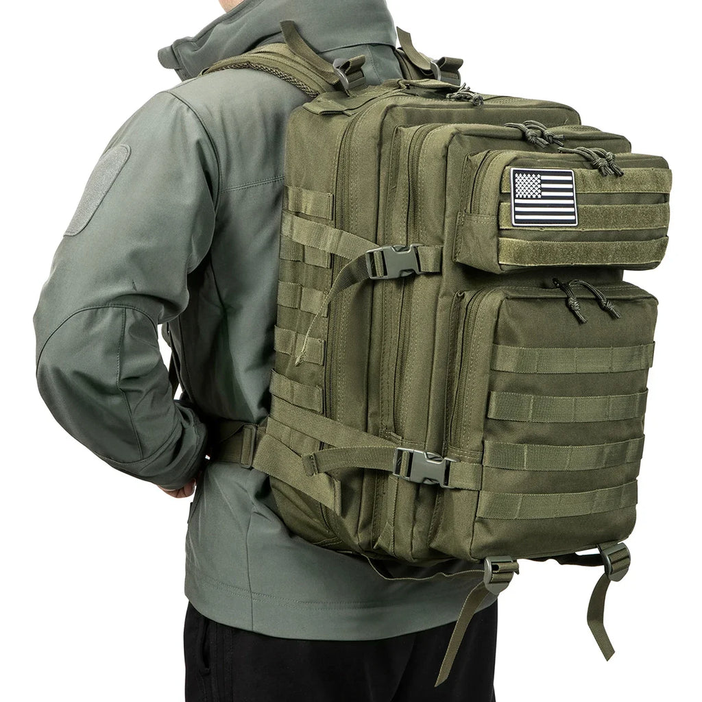 45L Large Capacity Outdoor Backpack, 3-Day Hiking and Camping Rucksack