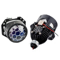 120W 2PCS 3.0 Inch Blue Honeycomb Bi LED Projector Lens Retrofit H1 H4 H7 H11 Universal Car Headlamp Retrofit Styling 6000K