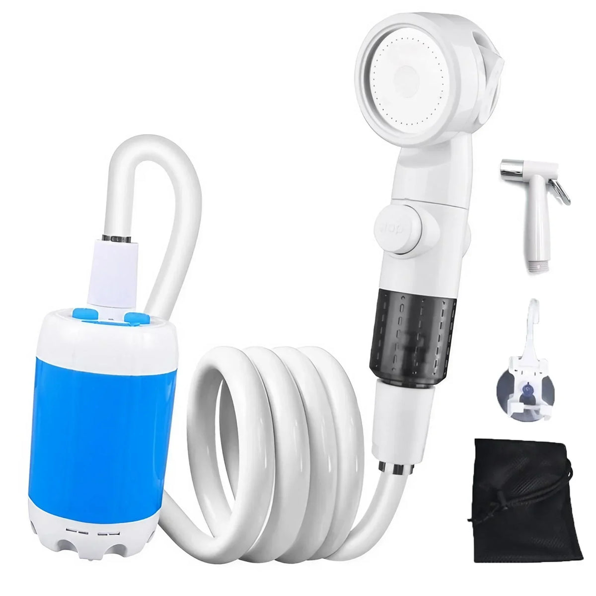 Outdoor Shower Portable Handheld Rechargeable Gentle Pet Bath Sprayer for Dogs and Cats Versatile Water Pump for Car Wash Garden Watering and Flower