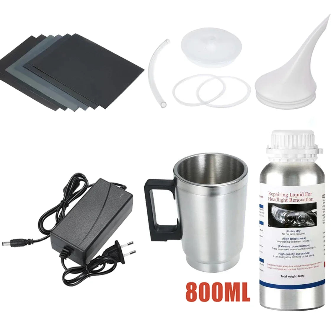 Car Headlight Restoration Kit, 800ml